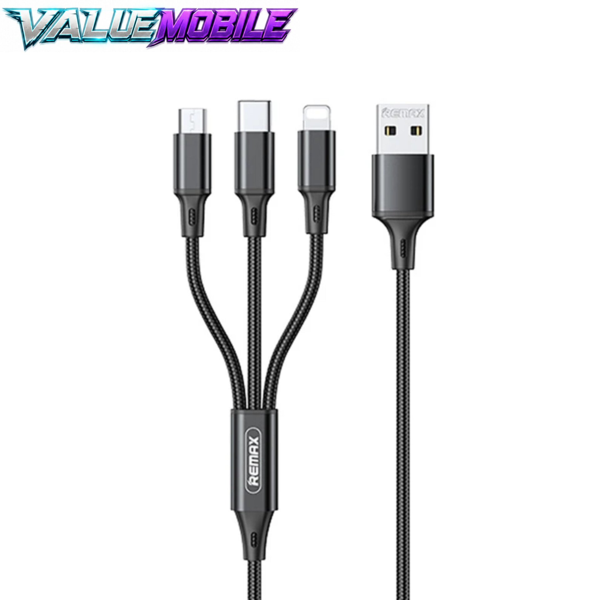 کابل شارژ USB به microUSB و USB-C و لایتنینگ ریمکس مدل RC-189th