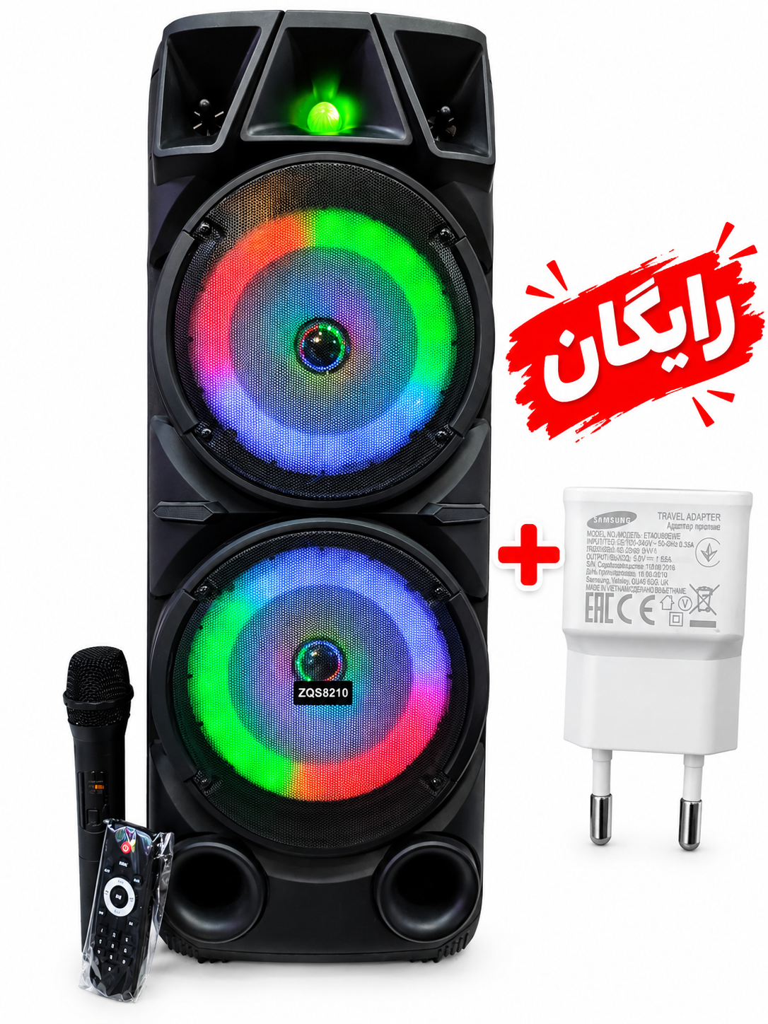 اسپیکر بلوتوثی قابل حمل مدل ZQS2810 با شارژر رایگان