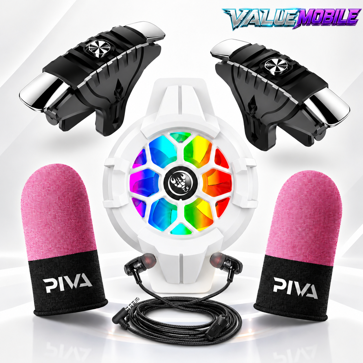 پک ویژه گیمینگ فن P10 آستین انگشتی PIVA تریگر F01 هندزفری گیمینگ